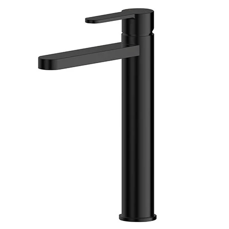 Toreno Round Black High Rise Mono Basin Mixer 1 Toreno Round Black High Rise Mono Basin Mixer