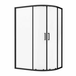 Toreno Matt Black 1200 X 900mm Offset Quadrant Shower Enclosure -Toreno Shop BLK129Q2D d4 460