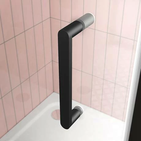 Toreno Matt Black 1400 X 1850 Sliding Shower Door 2 Toreno Matt Black 1400 X 1850 Sliding Shower Door - Image 2