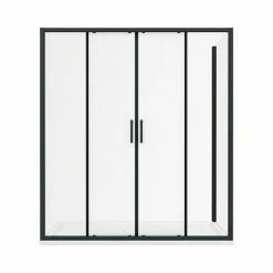 Toreno Matt Black 1700 X 800mm Double Sliding Door Shower Enclosure + Pearlstone Tray 9 Toreno Matt Black 1700 X 800mm Double Sliding Door Shower Enclosure + Pearlstone Tray -Toreno Shop BLK178SDE d4 460