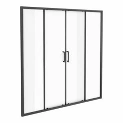 Toreno Matt Black 1700 Double Sliding Shower Door 5 Toreno Matt Black 1700 Double Sliding Shower Door -Toreno Shop BLK2D17SLD d2 460