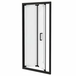 Toreno Matt Black 800 X 1850 Bi-Fold Shower Door 5 Toreno Matt Black 800 X 1850 Bi-Fold Shower Door -Toreno Shop BLK8BFD d2 460