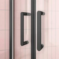 Toreno Matt Black 800 X 800mm Quadrant Shower Enclosure -Toreno Shop BLK8Q2D d3 460