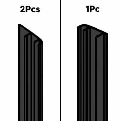 Toreno Matt Black Shower Door + Side Panel Enclosure Concealed Screw Cover Profiles -Toreno Shop BLKWPSE d3 460