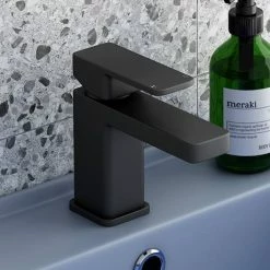 Toreno Modern Black Basin Mono Mixer Tap -Toreno Shop BLT7132 d6 460