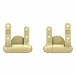 Toreno High Gloss White MDF Bottom Fixing Toilet Seat Brushed Brass Hinges -Toreno Shop MSC020 N BB d4 460