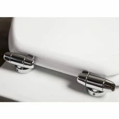 Toreno High Gloss White MDF Bottom Fixing Soft Close Toilet Seat With Chrome Hinges -Toreno Shop MSC020 detail3 460