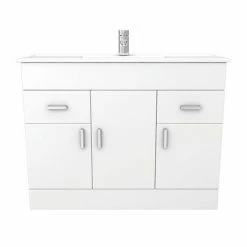 Toreno Vanity Sink With Cabinet - 1000mm Modern High Gloss White -Toreno Shop MV1000 n d2 460