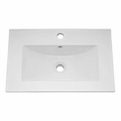 Toreno Small Vanity Sink With Cabinet - 500mm Modern High Gloss White -Toreno Shop MV500 detail1 460
