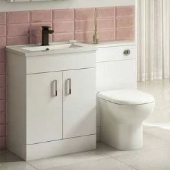 Toreno 500mm BTW Toilet Unit Incl. Cistern + Round Pan (Depth 200mm) -Toreno Shop MV600 D7 460