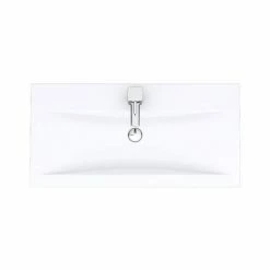 Toreno Basin Unit - 800mm Modern High Gloss White With Mid Edged Basin -Toreno Shop MVME800 D6 460