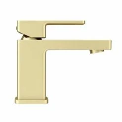 Toreno Modern Brushed Brass Basin Mono Mixer Tap -Toreno Shop TBBTAP d2 460