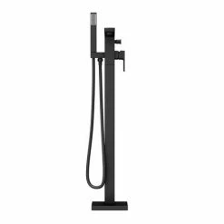 Toreno Modern Matt Black Floor Mounted Free-standing Bath Shower Mixer -Toreno Shop TBFST d2 460