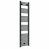 Toreno Black W400 X H1600mm Heated Towel Rail - Straight